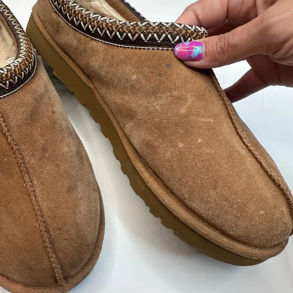 UGG Tasman Brown Suede Slip Ons